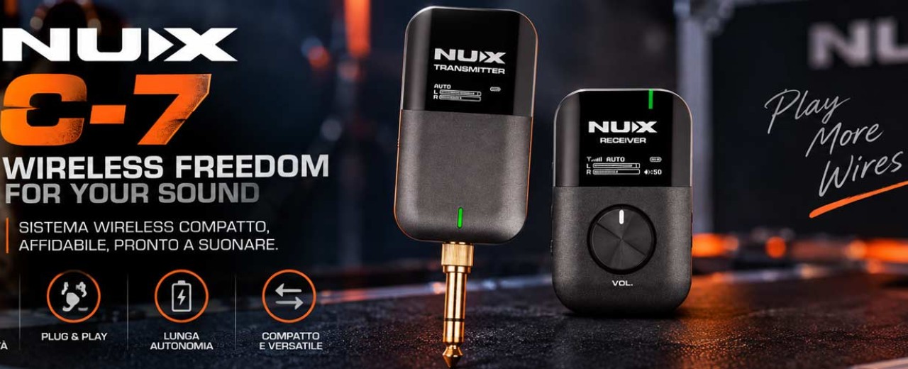 NUX C-7: il nuovo sistema in-ear wireless a 5,8 GHz. Cosa cambia rispetto al B-7PSM?